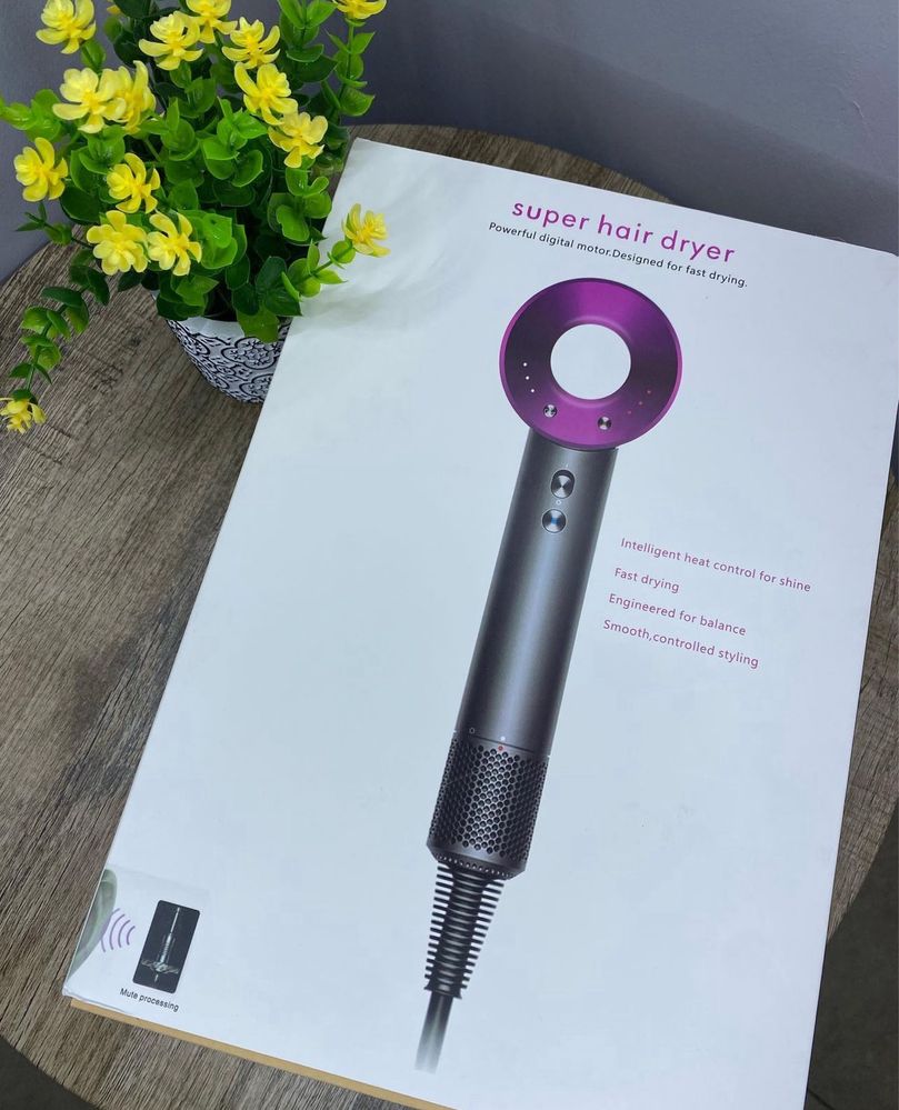 Фен для волос Super Hair Dryer с 5 насадками 1600 Вт