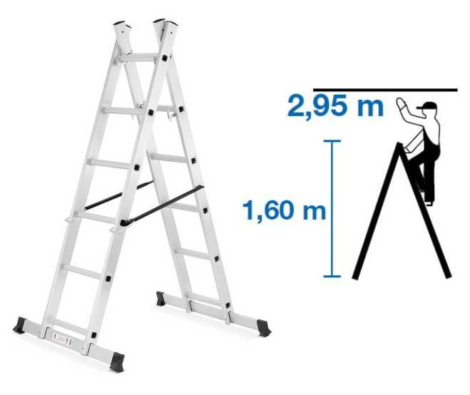 RUSZTOWANIE aluminiowe z podestem 2 x 6 - WIELOFUNKCYJNE - Promocja