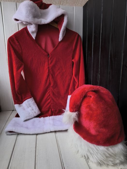 Дорослий карнавальний новорічний костюм XS -S  помічниця Санти