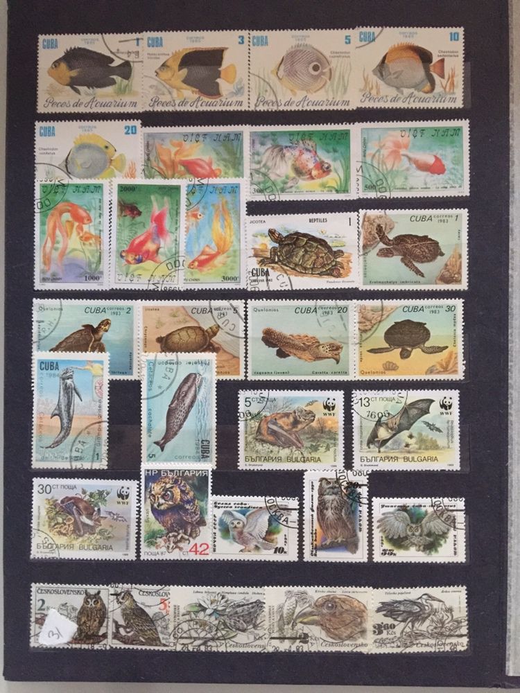 Grand колекція марок. Марки Куби, Польщі, СРСР, Африки