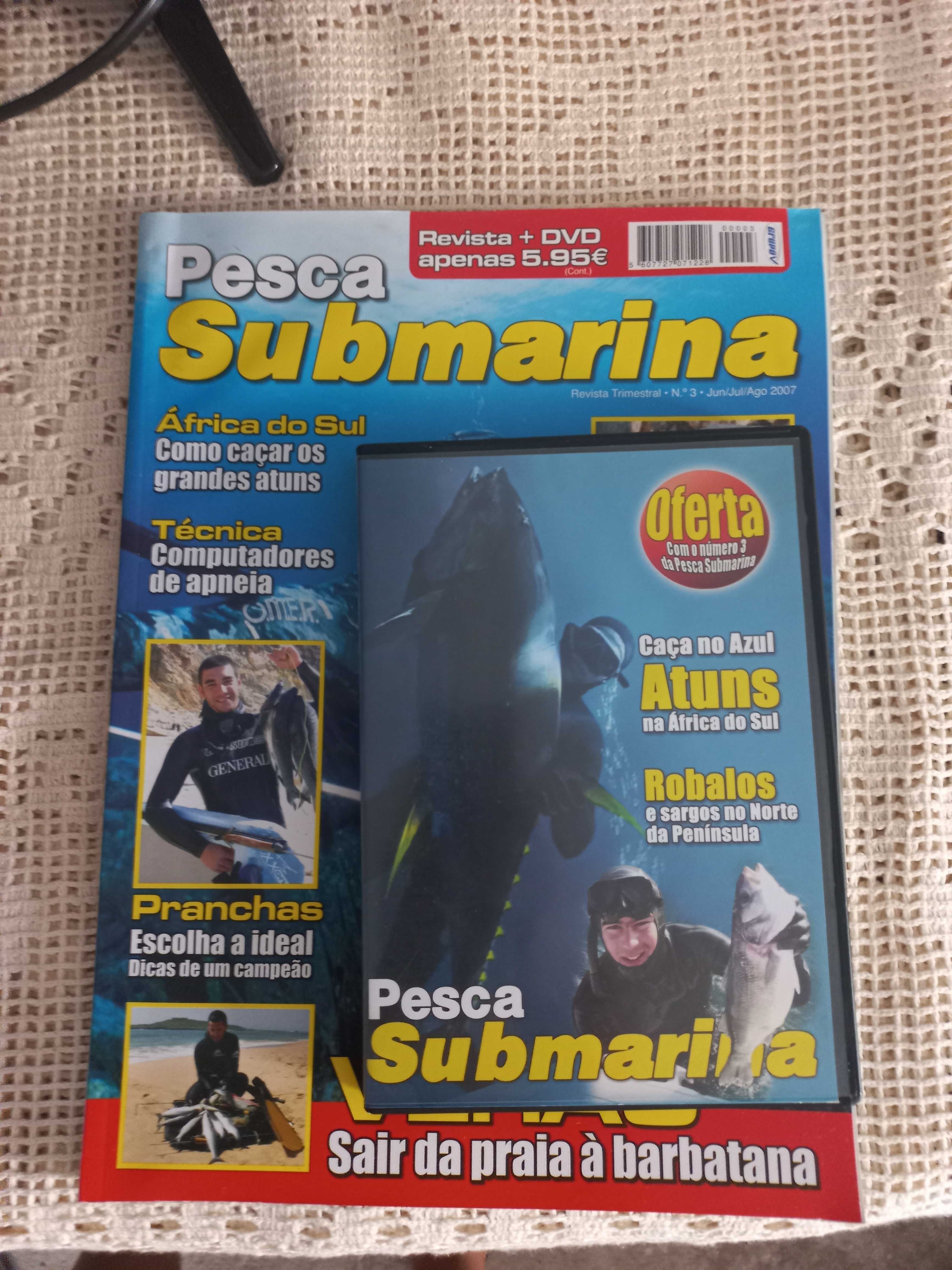 Dvds e revista pesca submarina