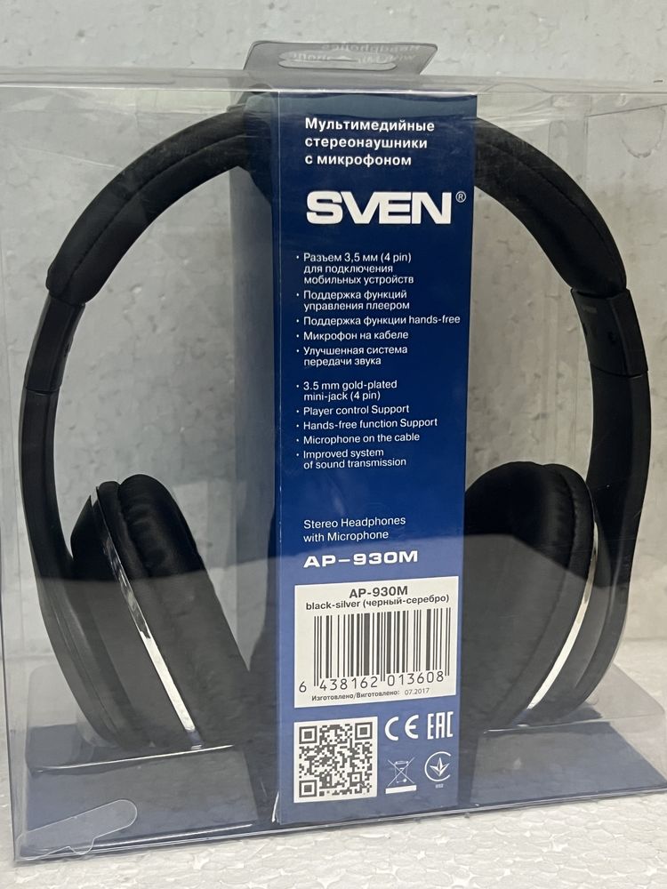 Наушники Sven AP-680MV/930M/350M Абсолютно новые