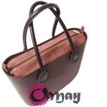 Brązowy organizer do OBAG STANDARD welur elegancki 2 kieszenie OMAY