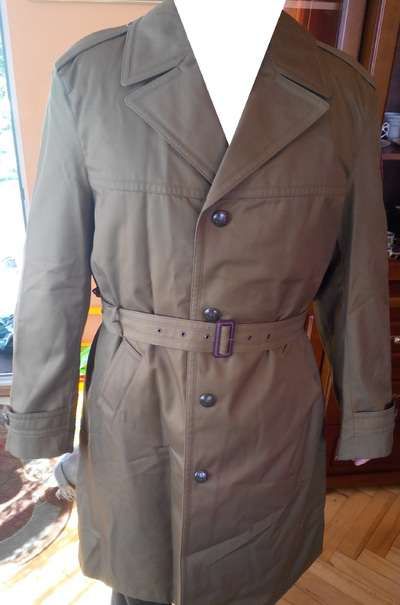 Płaszcz wojskowy galowy gruby z podpinką L stan idealny tania wysyłka