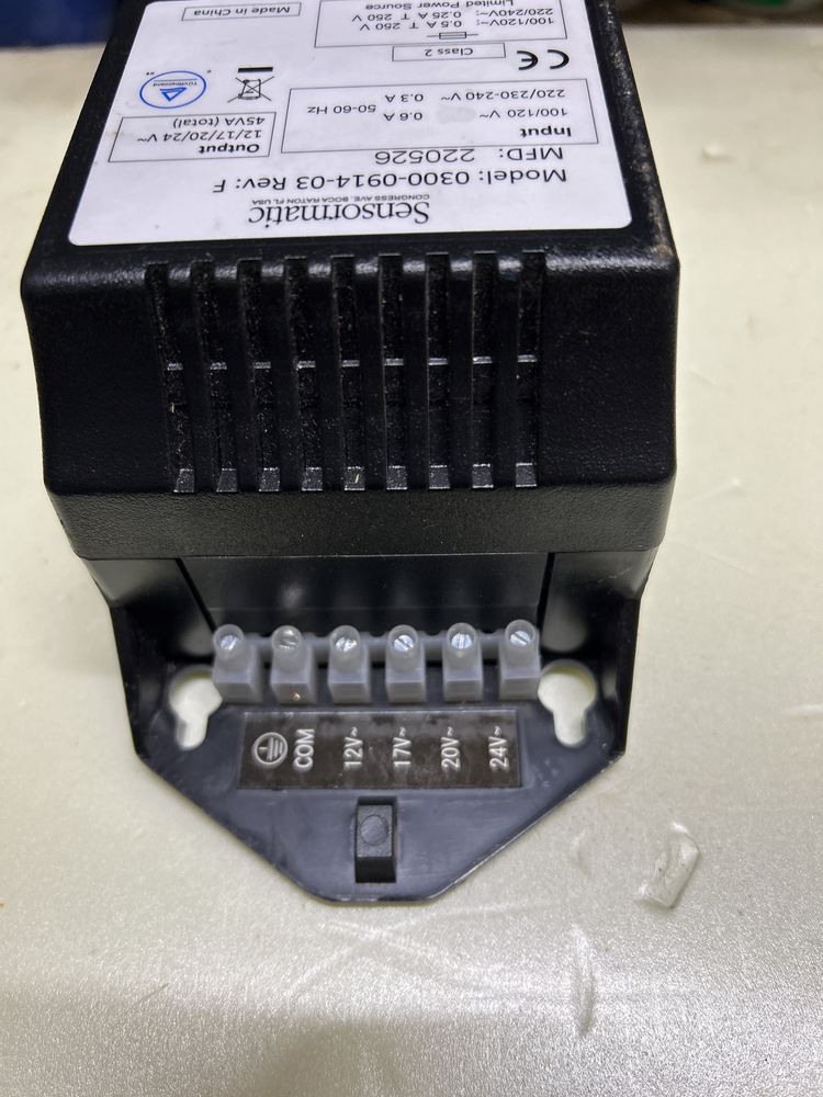 Transformator Sensormatic Output 12/17/20/24 V 45 VA