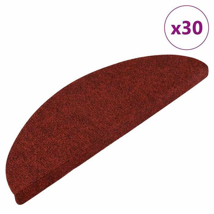 Vidaxl Maty Na Schody Samoprzylepne 30 Szt. Czerwone 56X17X3 Cm