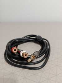 Kabel wtyk Jack 3.5mm stereo - 2RCA wtyk 1m