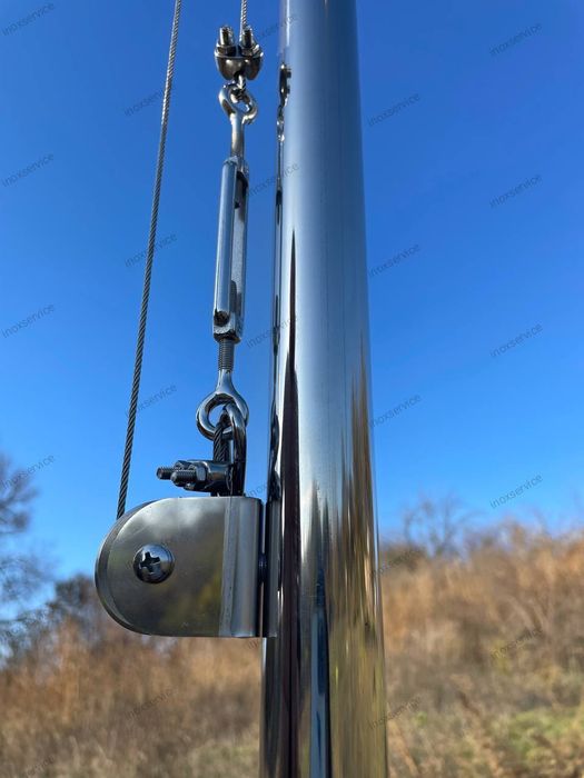 Флагшток з нержавійки 3м 3.5м 4м 4.5м 5м 5.5м