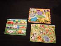 Melissa & Doug, puzzle drewniane  ,i  Muzyczne  grafix  ...