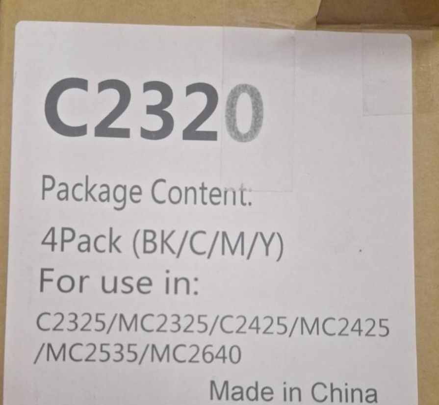 Komplet tonerow do LEXMARK C2320  C2325  C2425  C2535  CMYK 1K