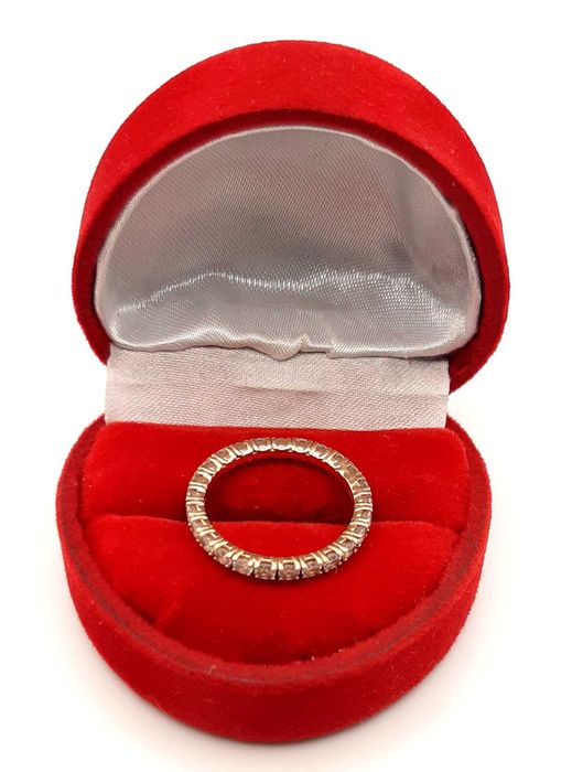 Złota obrączka z Cyrkoniami PR.585 W:1,66gr R.10 InterSKLEP