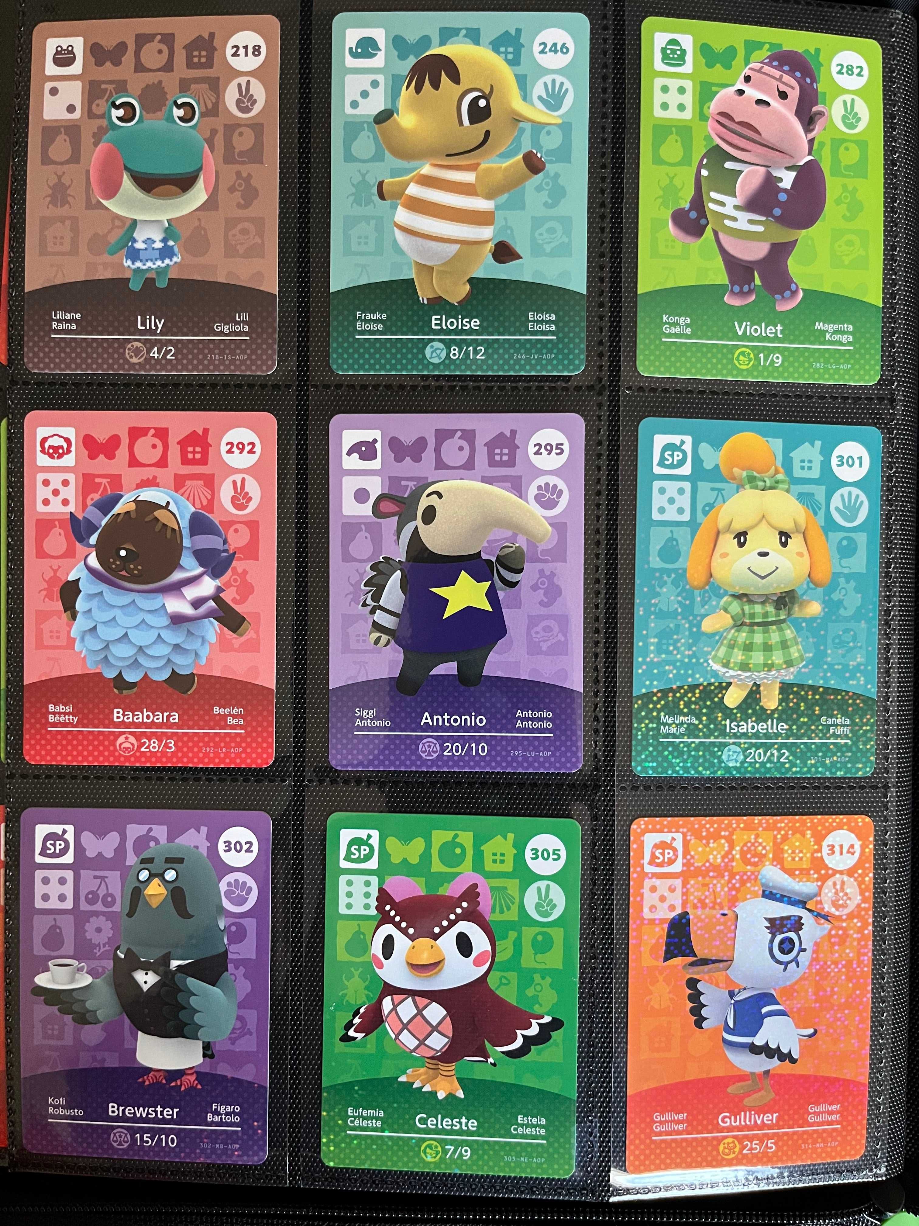 Cartas Amiibo Animal Crossing