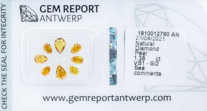Diamenty naturalne 8szt. 1,38 karat (cts.)