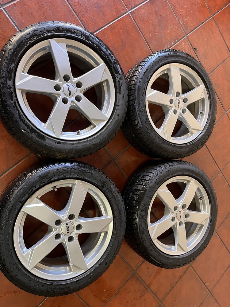 Jantes 17” 5x112 Mercedes Audi Vw Seat Skoda c/pneus 225-50r17 mini BMW