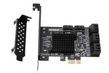 Placa de expansão PCI-E SATA III, 6Gbps 8 portas