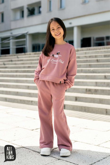 Komplet / dres ALL FOR KIDS - różowy - 140/146 -0 jamnik