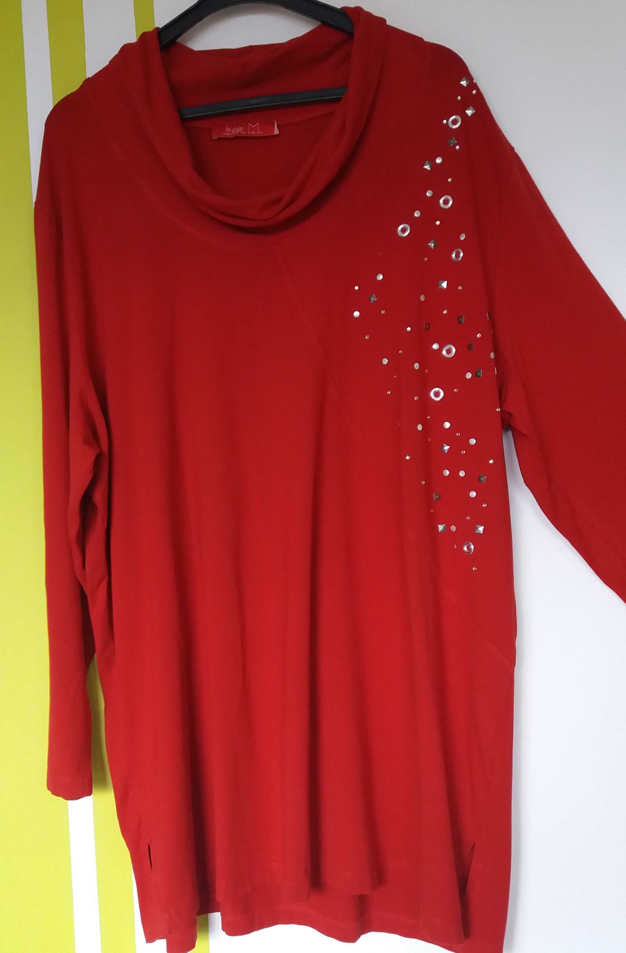 XXXL(56) Czerwona tunika jak nowa bigi M