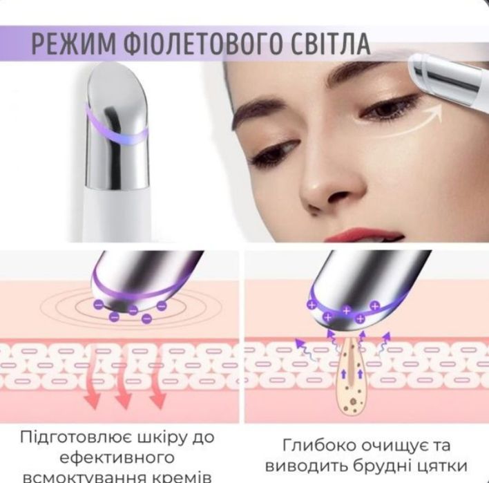 Ультразвуковой массажёр для глаз оттемных кругов и мешков под глазами