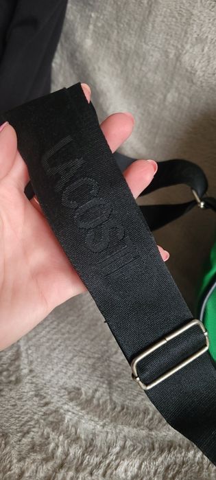 Zielona torba na ramię nerka saszetka Lacoste