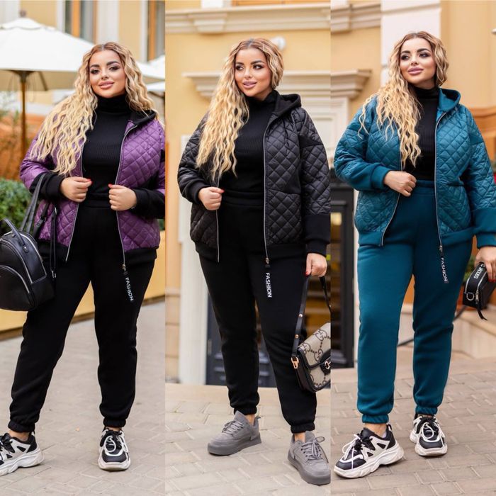 Жіночий  спортивний костюм куртка і штани на флісі 48-50 52-54 56-58