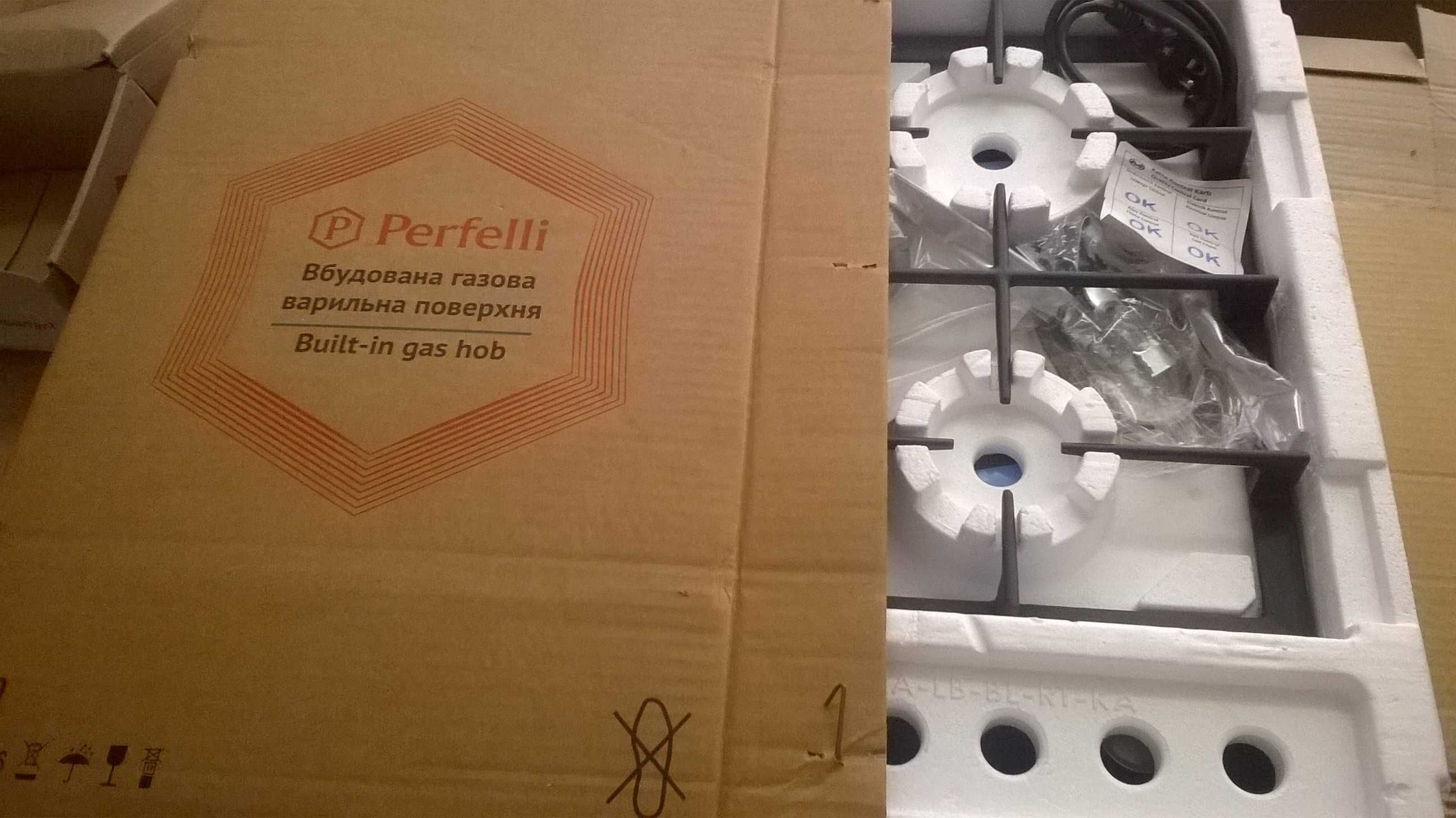 Варочная поверхность газовая Perfelli HGG 31424 BL