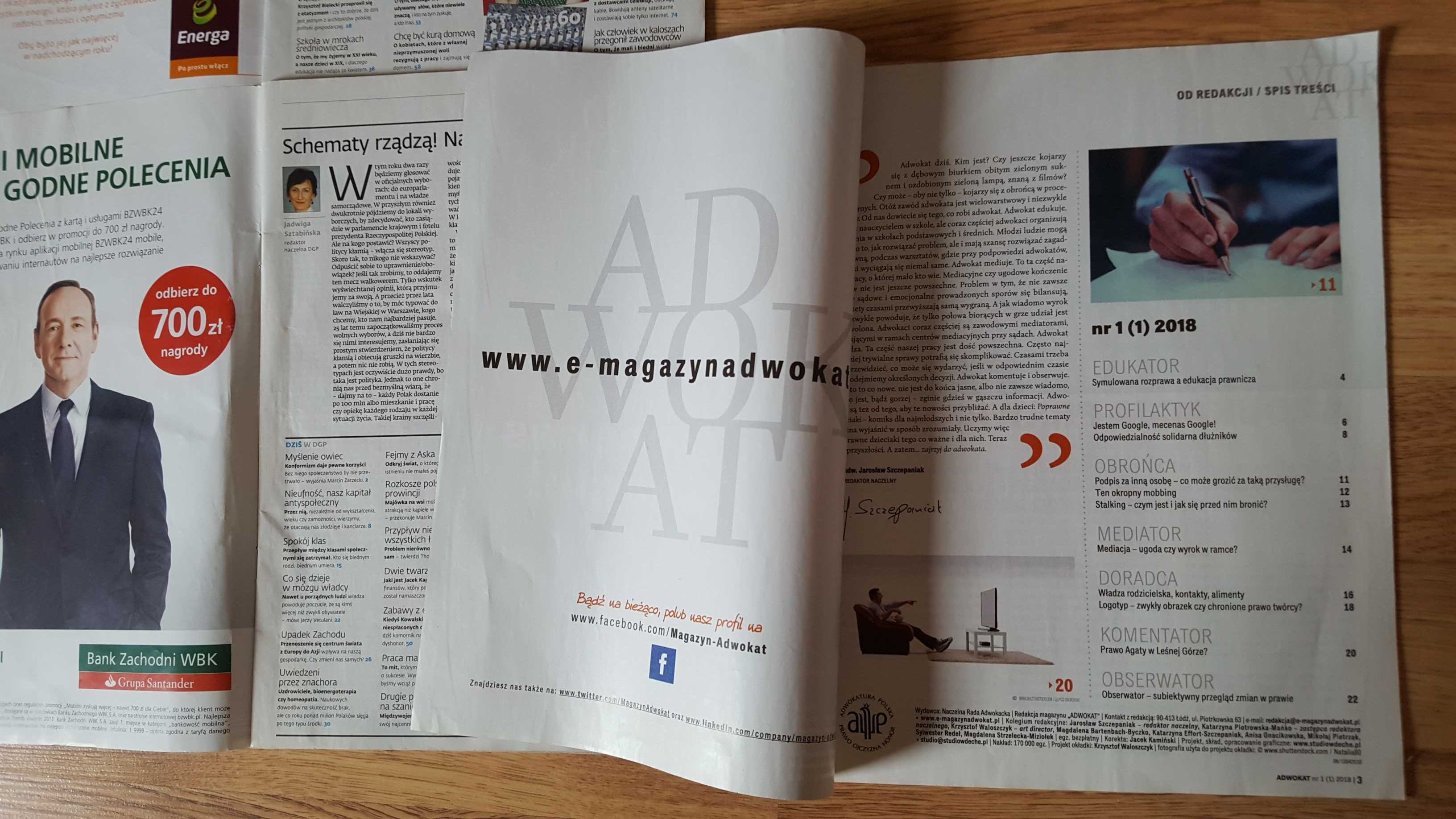 3 broszury prawnicze tematy prawne Adwokat, Gazeta Prawna