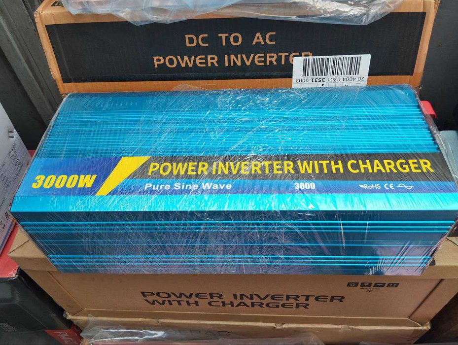 БОЛЬШОЙ Инвертор 6000/3000W 12/220v с зарядкой ЧИСТЫЙ СИНУС ИБП ДБЖ