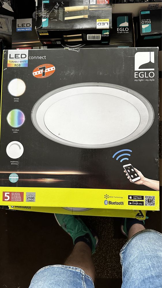 Eglo COMPETA-C lampa ,ścienna / sufitowa plafon. 43cm outlet 5szt.