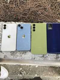 Iphone 11 pro max, iphone 14, Samsung A14, LG k52