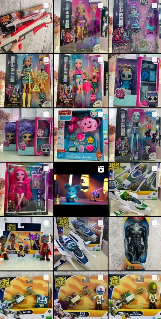 LOL Disney Barbie Hot Wheels Щенячий Патруль Monster High Gabby Nerf