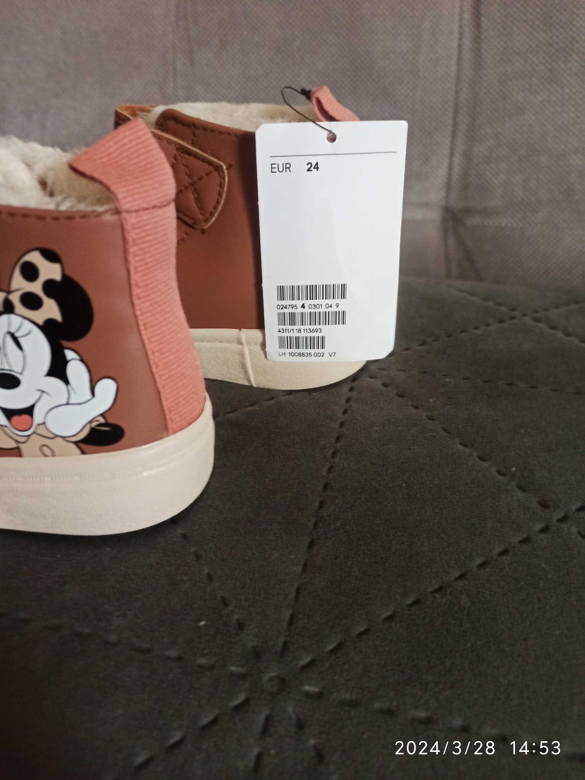 Przejściowe buciki H&M Disney Minnie 24 Nowe