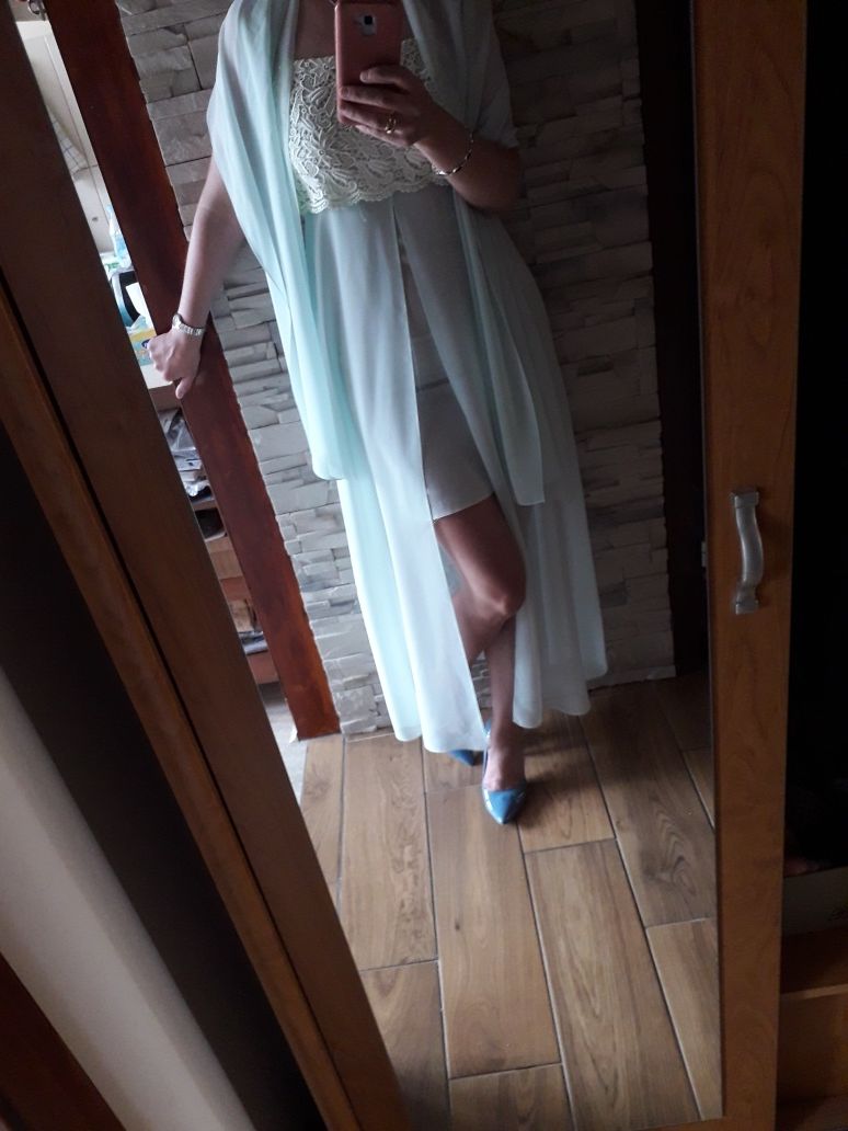 Suknia elegancka długa zwiewna S