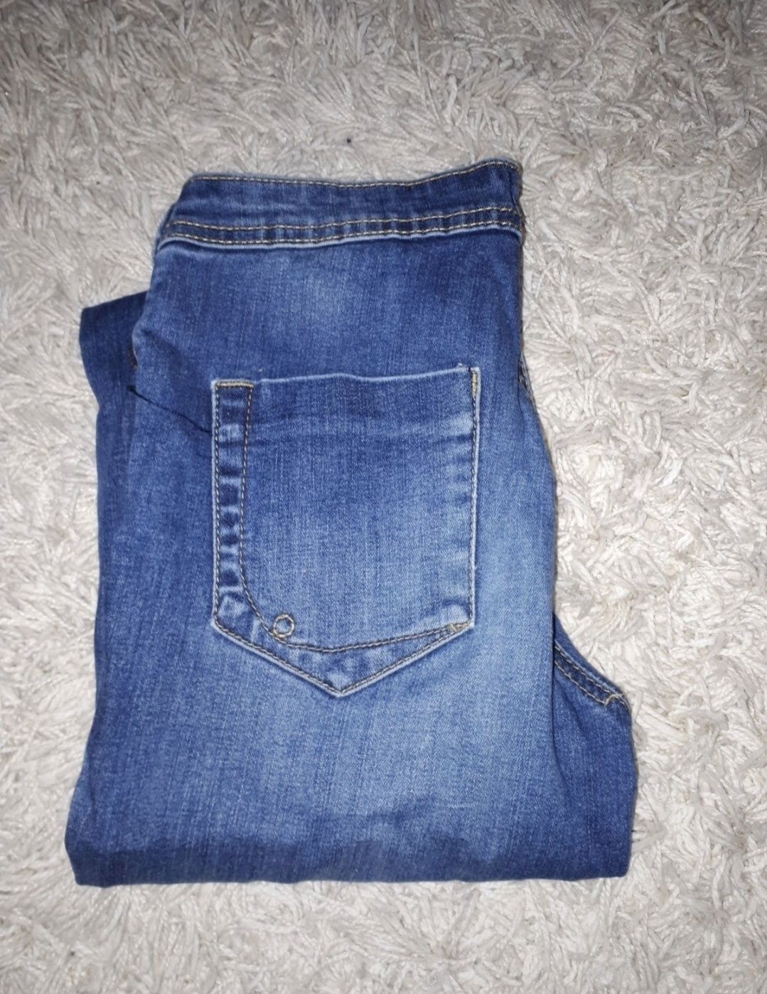 Jeansy spodnie asos z boku rozporek wysoki Stan dżinsowe