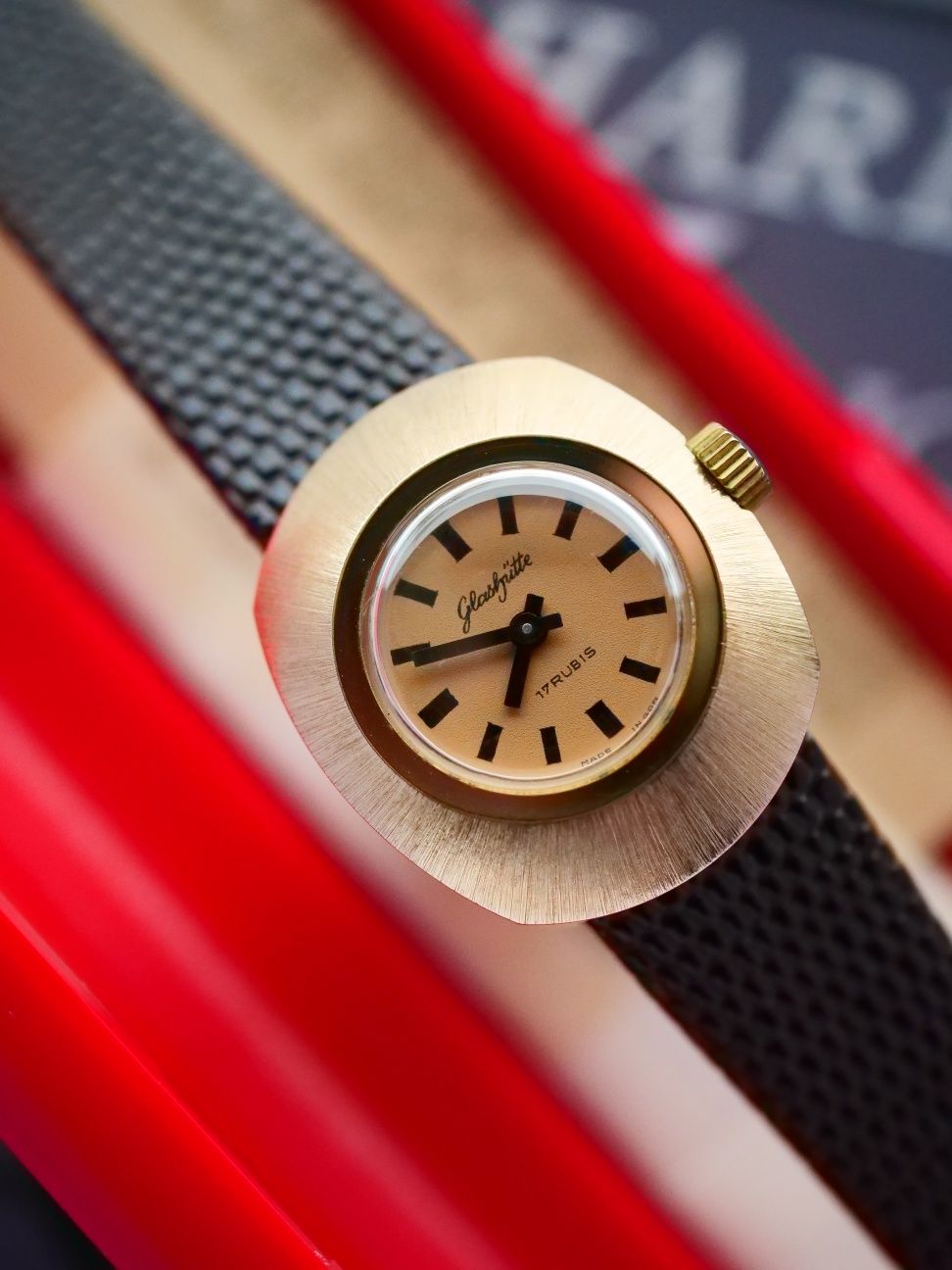 Glashutte stary zegarek mechaniczny vintage niemiecki NOS idealny cudo
