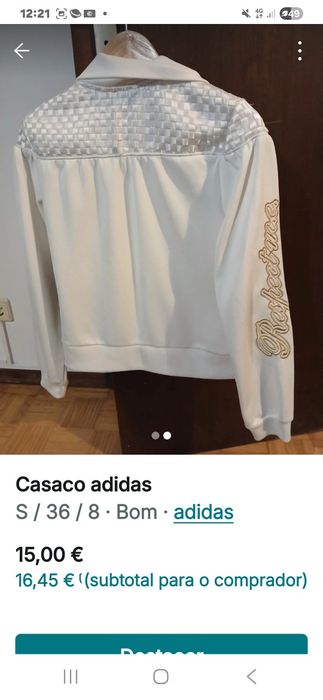Casaco adidas lindo para andar com gangas