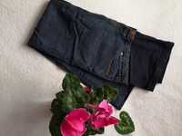 Spodnie ciążowe M jeansy niebieskie ciemne 38 długie ciąża ZARA