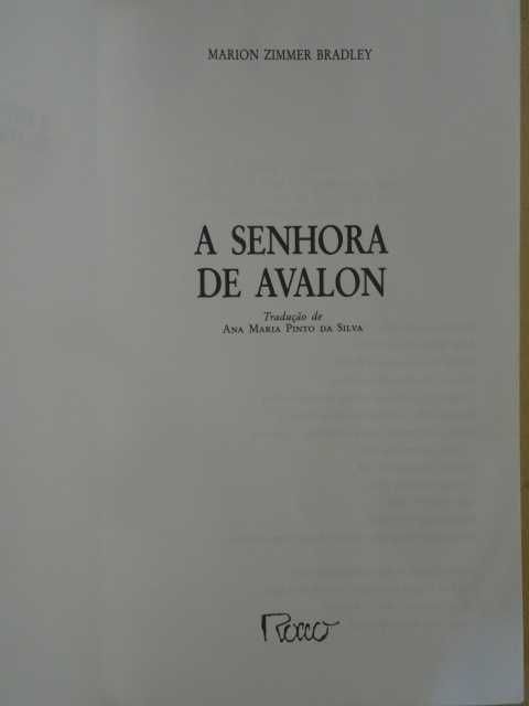 A Senhora de Avalon de Marion Zimmer Bradley