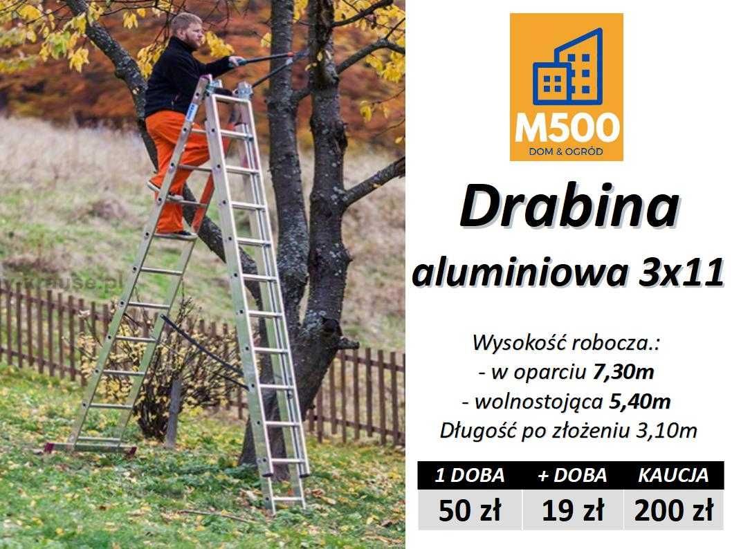 Wypożyczę DRABINA aluminiowe 3x7 3x9 3x11 uniwersalne lekkie