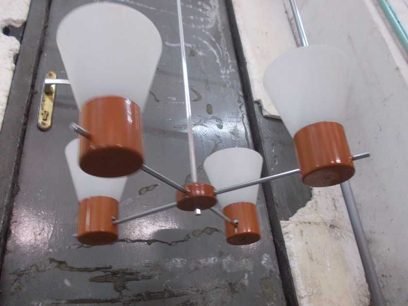 Stara wisząca lampa PRL vintage sprawna