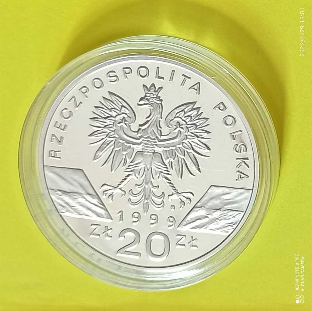 20 zł 1999 Wilk moneta kolekcjonerska