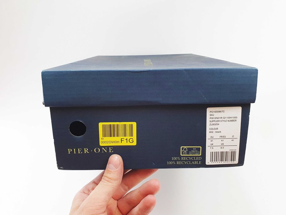 Кеди на меху PIER ONE чорні 41 26-26.5 см