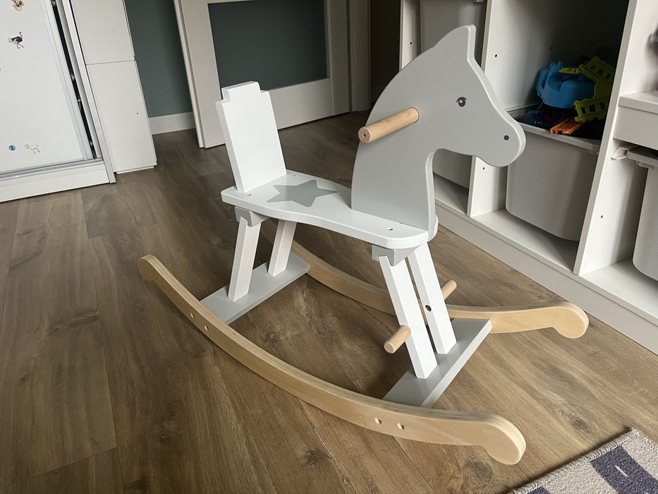 Drewniany konik na biegunach stan bdb