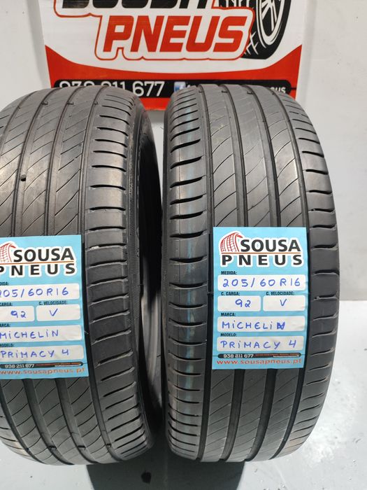 2 pneus semi novos 205-60R16 Michelin - Oferta dos poetes