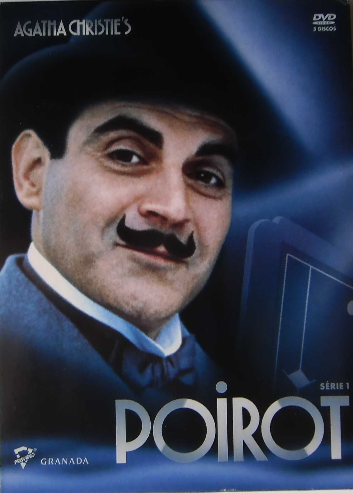 Conjunto Packs DVDs "Agatha Christie's Poirot" 4 Séries - 37 episódios