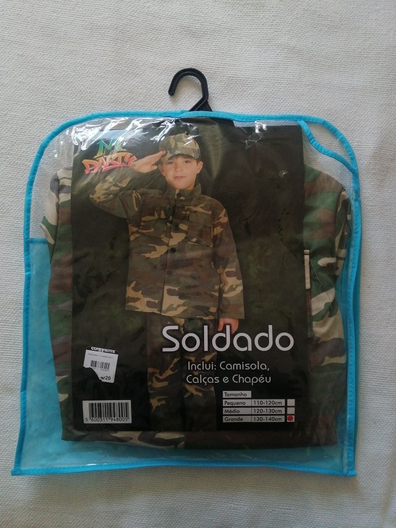 Disfarce Soldado 8/10 anos