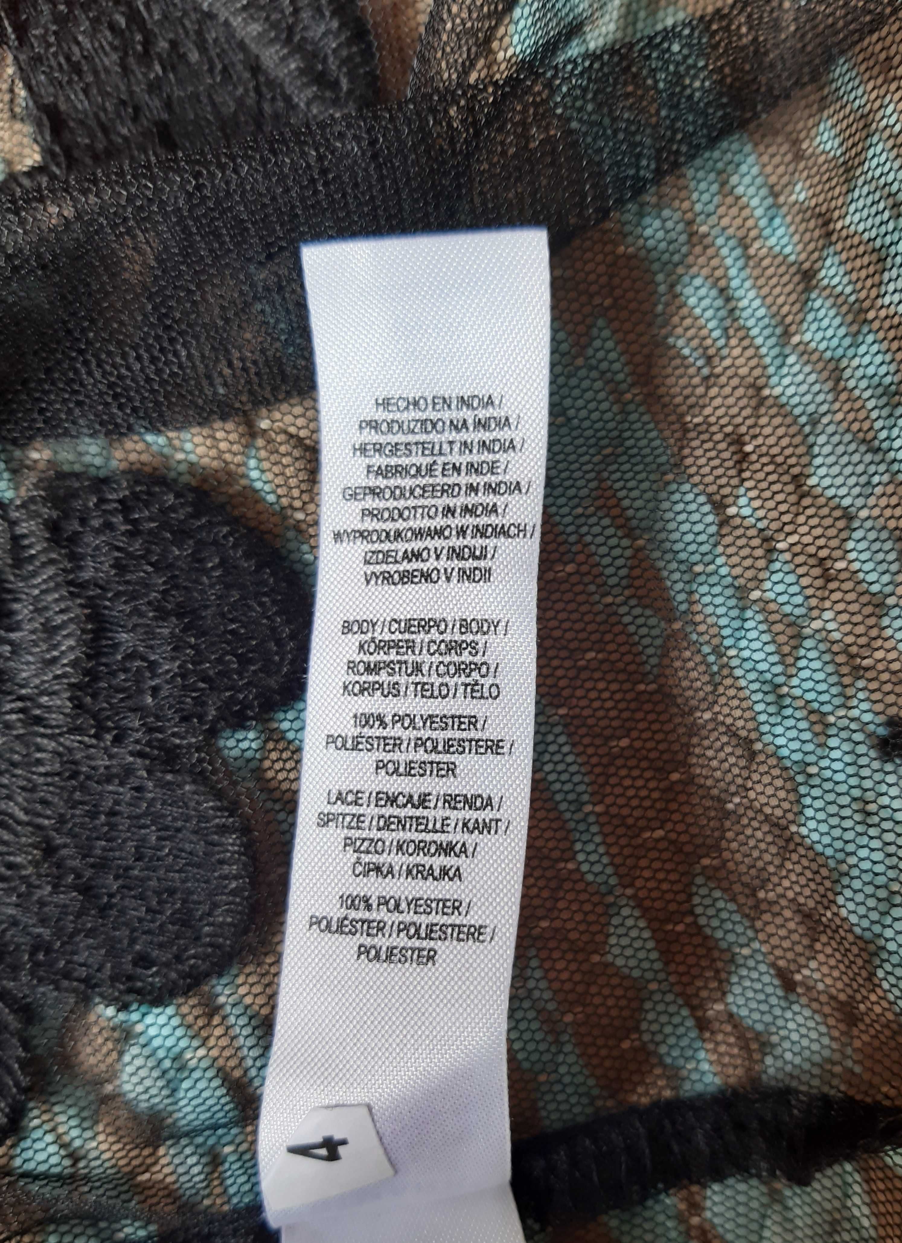 Пляжная прозрачная черная накидка сетка фатин вышивка завязки primark