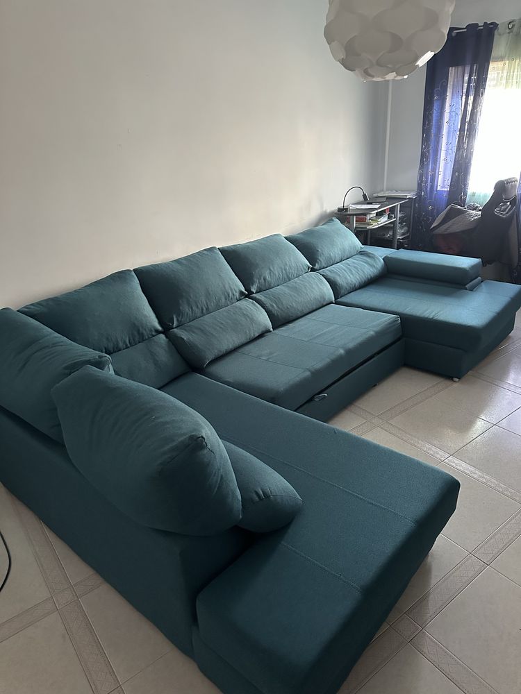 Sofá Canto Enorme com 2 Chaise Long Conforto e Espaço Extra!