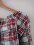 Crop top Krótka bluzka w czerwoną kratkę, bawełna