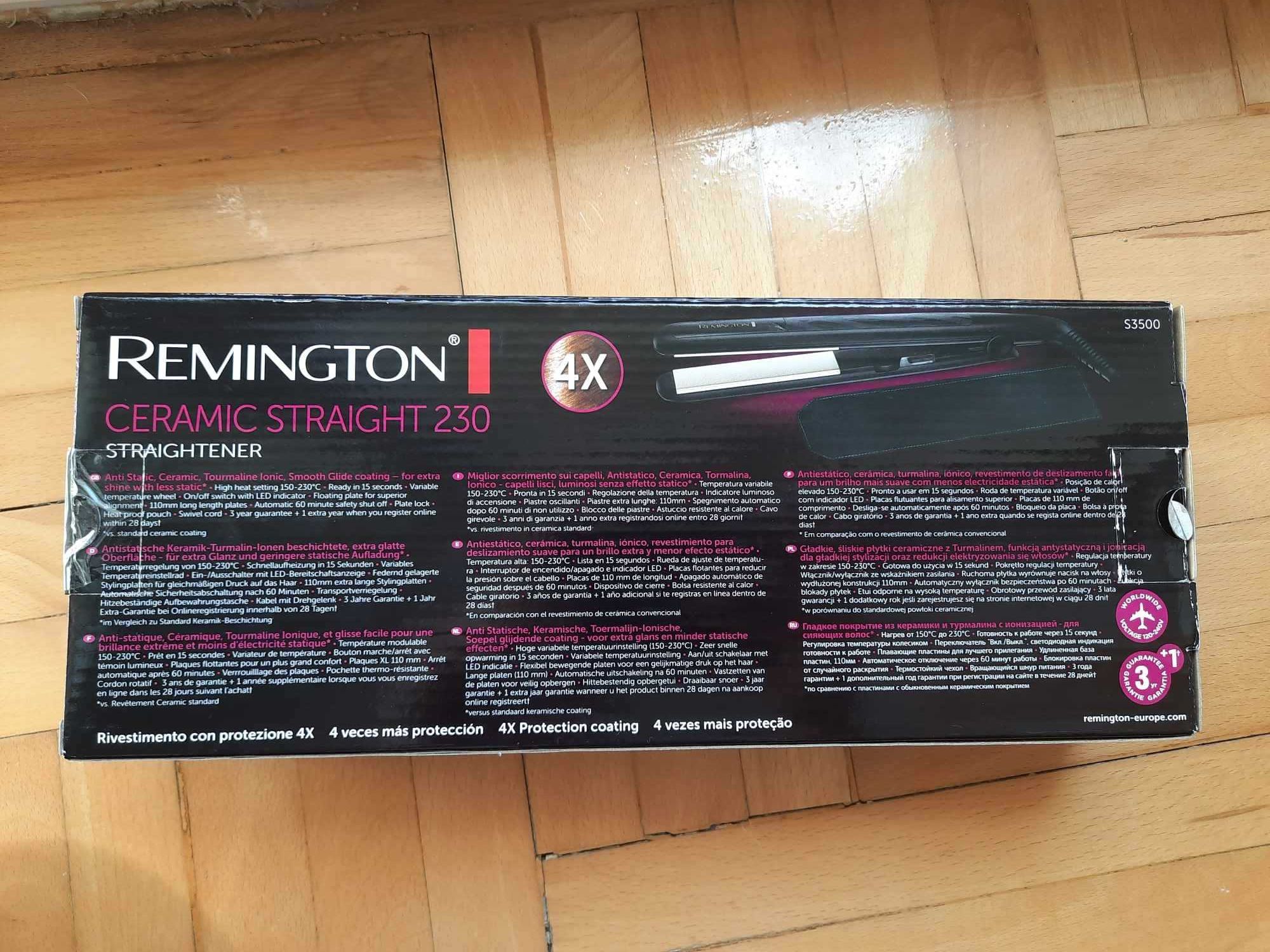 Prostownica do włosów NOWA Remington Ceramic Straight 230