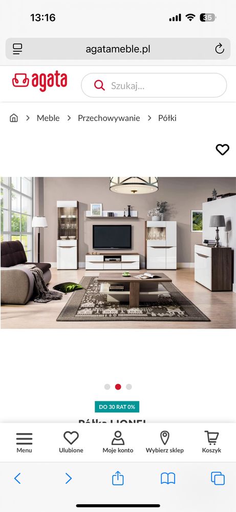 Półka 150 cm biala drewno